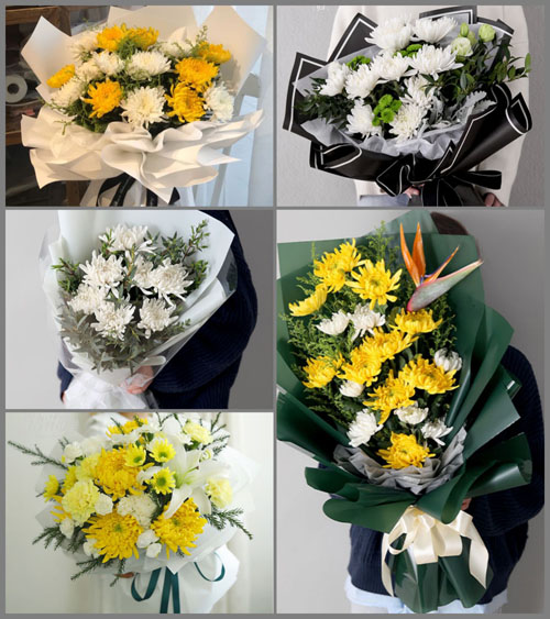 河南南阳邓州市花洲街道张白社区白事花束代送